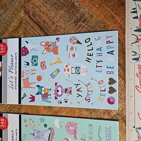 Let's Planner unicorn animal stickers books - Picture 3 of 7